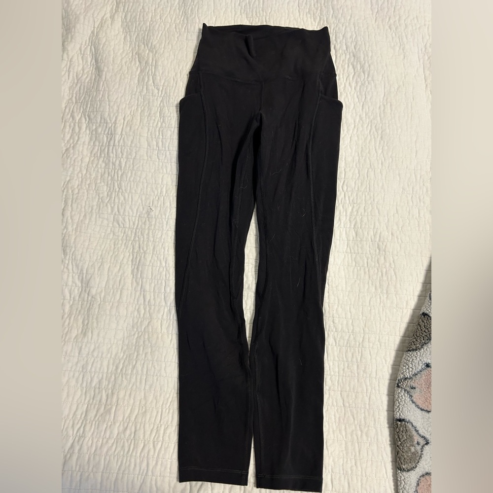 Lululemon Black Align 7/8 Leggings with pockets